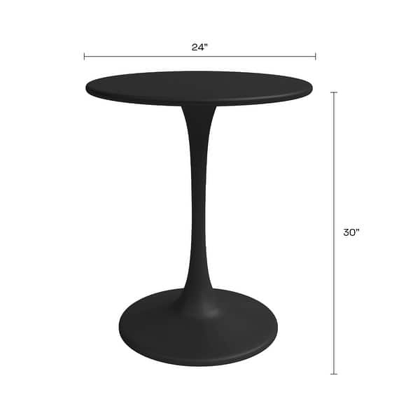 Kurv 24" Tulip Bistro Table, Weather Resistant, Indoor/Outdoor - Bed ...